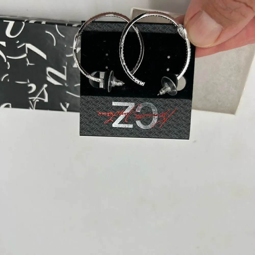 Women’s Kenneth J Lane pave hoop earrings NWT - Picture 5 of 5